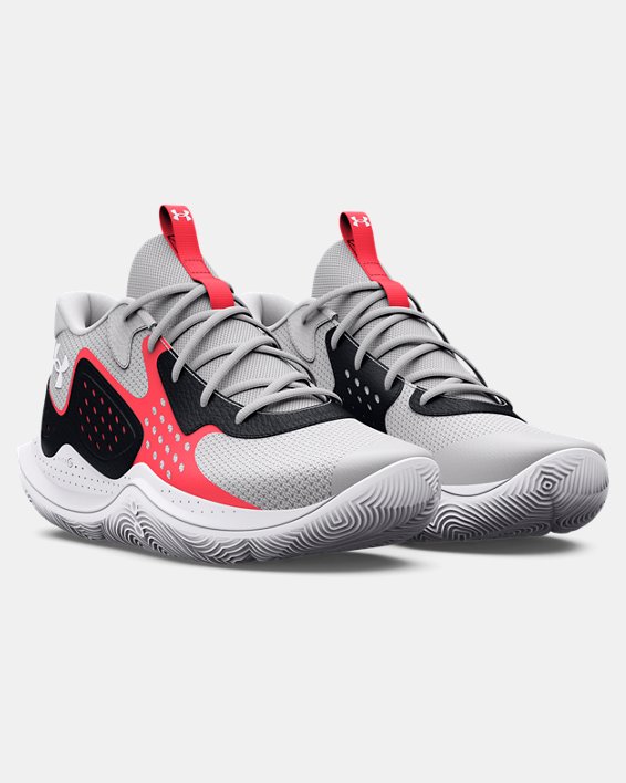 Unisex UA Jet '23 Basketball Shoes in Gray image number 3